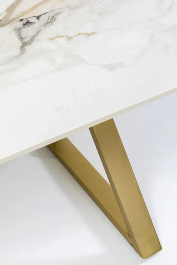 Pöydät>KARE Design Eternity Cross Pöytä, Kulta, Keraaminen Pöytälevy 180x90cm