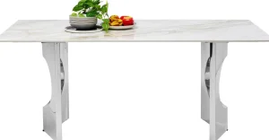 Pöydät>KARE Design Eternity Oho Pöytä, Kromi, Keraaminen Pöytälevy 180x90cm