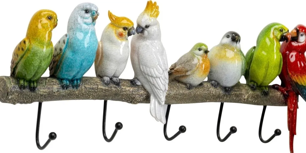 exotic_birds_vaatenaulakko_1.webp Seinänaulakot>KARE Design Exotic Birds Vaatenaulakko
