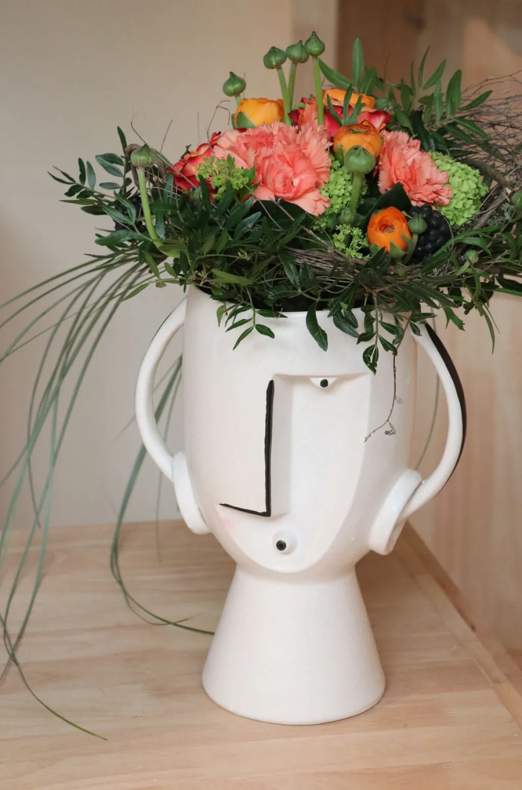 face_pot_maljakko_cm_9.webp Maljakot | Olohuone>KARE Design Face Pot Maljakko 30cm