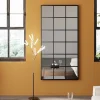 Peilit>KARE Design Finestra Seinäpeili, Metallia, Musta 90x180cm
