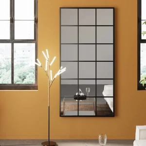 Peilit>KARE Design Finestra Seinäpeili, Metallia, Musta 90x180cm