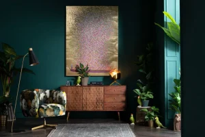 Olohuone>KARE Design Flower Boat Taulu Kulta/pinkki 120x160cm