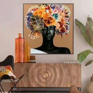 Taulut>KARE Design Flower Hair Kukka Hiukset 120x120cm