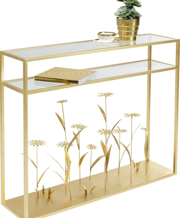 Konsolipöydät Ja Sivupöydät>KARE Design Flower Meadow Konsolipöytä, Kulta 100cm