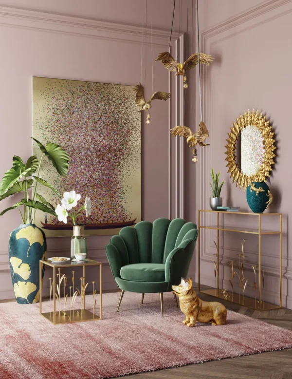 Konsolipöydät Ja Sivupöydät>KARE Design Flower Meadow Konsolipöytä, Kulta 100cm