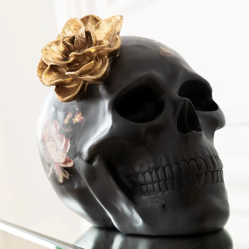 flower_skull_pkallo_koristeesine_cm_0.webp Koriste-Esineet>KARE Design Flower Skull Pääkallo Koriste-esine 22cm