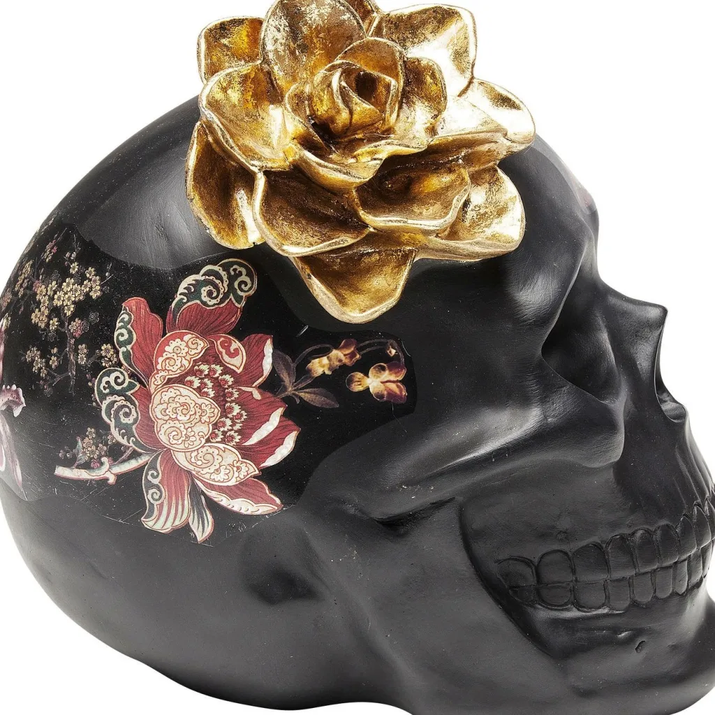 flower_skull_pkallo_koristeesine_cm_2.webp Koriste-Esineet>KARE Design Flower Skull Pääkallo Koriste-esine 22cm