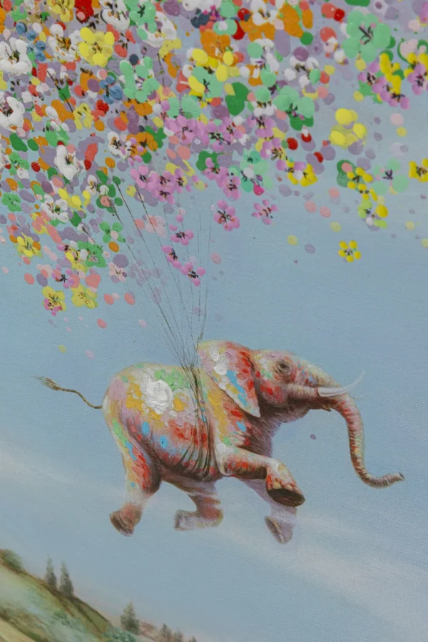 Taulut | Olohuone>KARE Design Flying Elephant In Day, Elefantti Canvas Taulu, 120x160cm