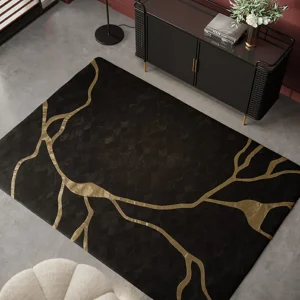 Matot>KARE Design Fulmine Black Matto Lehmännahkaa Musta170x240cm