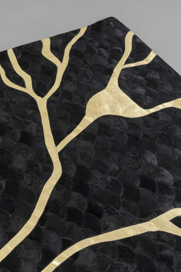 Matot>KARE Design Fulmine Black Matto Lehmännahkaa Musta170x240cm