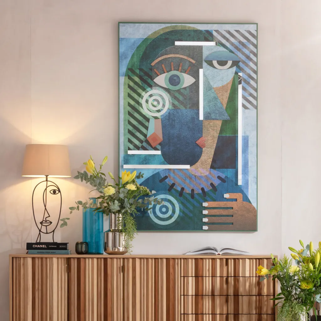 geometric_woman_taulu__monivrinen_xcm_0.webp Taulut | Olohuone>KARE Design Geometric Woman Taulu - Monivärinen, 100x150cm