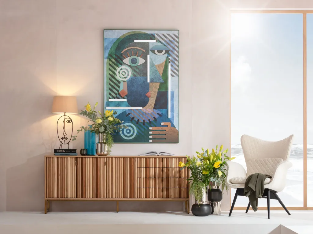 geometric_woman_taulu__monivrinen_xcm_8.webp Taulut | Olohuone>KARE Design Geometric Woman Taulu - Monivärinen, 100x150cm