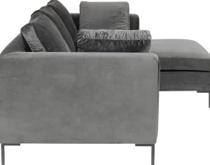 Olohuone | Kulmasohvat>KARE Design Gianni Small Kulmasohva - Samettia, Harmaa, Oikea