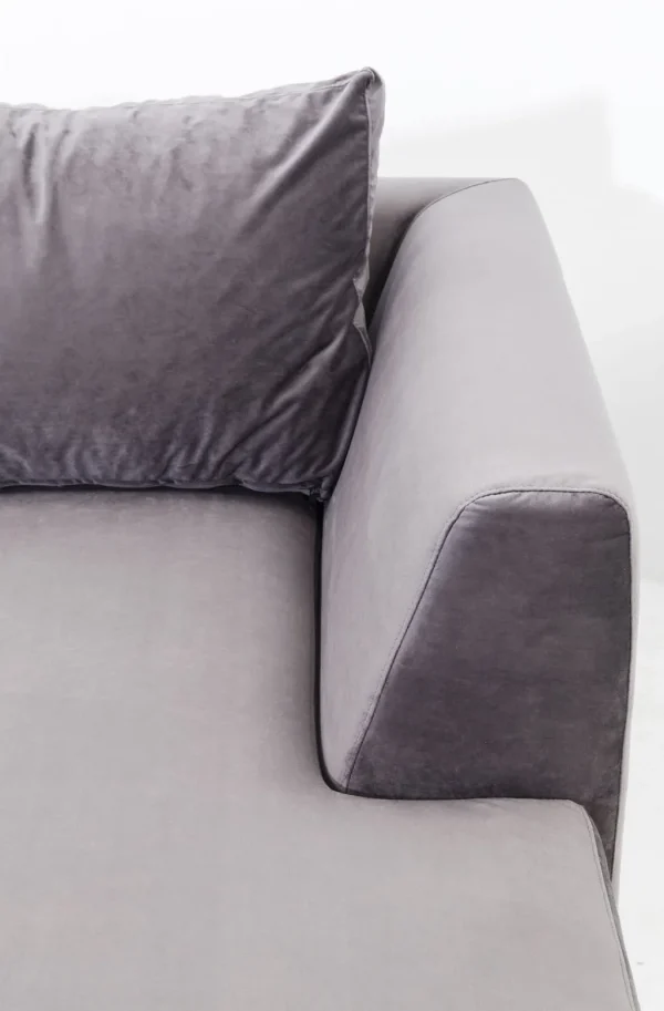 Kulmasohvat>KARE Design Gianni Velvet Kulmasohva - Harmaa, Musta, Oikea