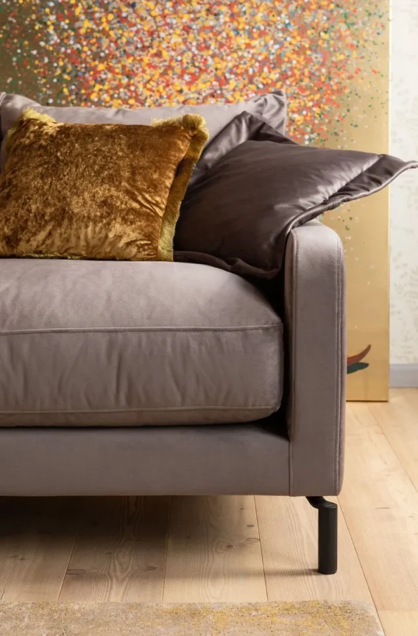 Kulmasohvat>KARE Design Gianni Velvet Kulmasohva - Harmaa, Musta, Oikea