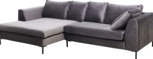 Kulmasohvat>KARE Design Gianni Velvet Kulmasohva - Harmaa, Musta, Vasen