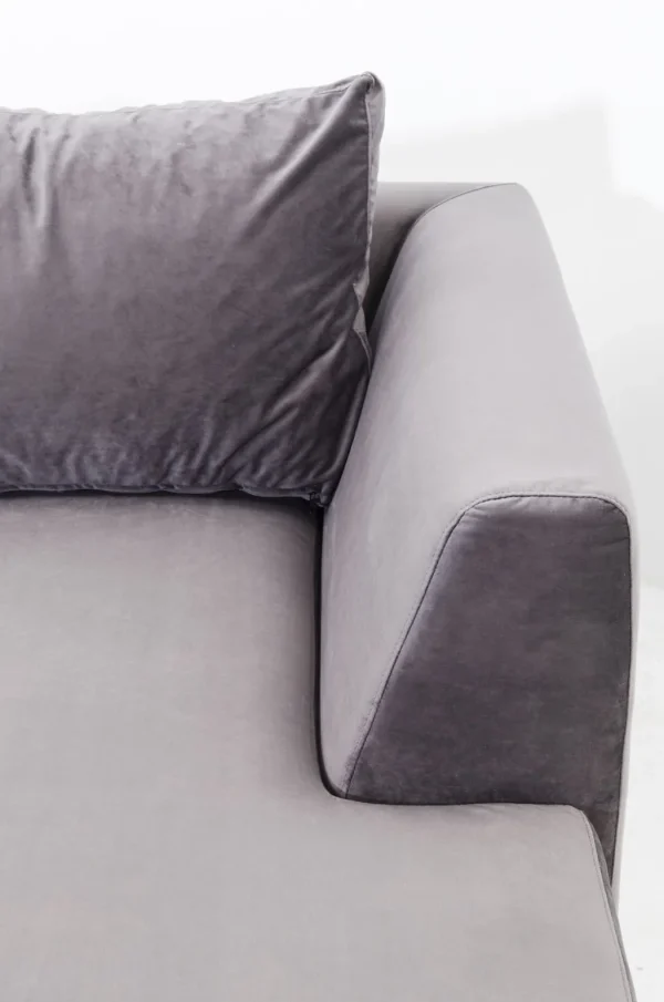 Kulmasohvat>KARE Design Gianni Velvet Kulmasohva - Harmaa, Musta, Vasen