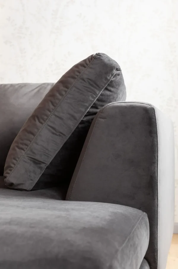 Kulmasohvat>KARE Design Gianni Velvet Kulmasohva - Harmaa, Musta, Vasen