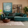 Kulmasohvat>KARE Design Gianni Velvet Kulmasohva - Tummanvihreä/musta, Vasen