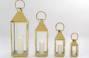 Lyhdyt>KARE Design Giardino Lyhty, Kulta (4/Setti)