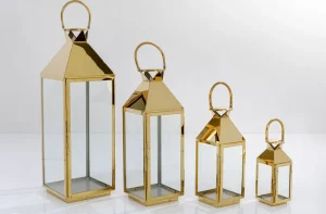 Lyhdyt>KARE Design Giardino Lyhty, Kulta (4/Setti)