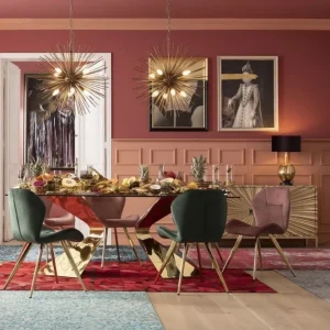 Pöydät>KARE Design Gloria Pöytä, Kulta 100x200cm