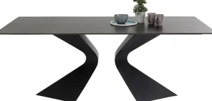 Pöydät>KARE Design Gloria Pöytä Ulkokaluste, Keraaminen Pöytälevy, Musta, 180x90cm