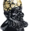Koriste-Esineet>KARE Design Gnome Standing Tonttu Koriste-esine, Musta/kulta 46cm