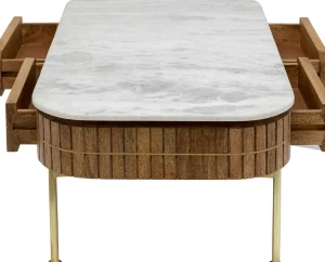 Sohvapöydät>KARE Design Grace Sohvapöytä, Mangopuu, Marmori 110x60cm