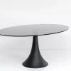 Pöydät>KARE Design Grande Possibilita Ruokapöytä - Savulasi Pöytälevy, Trumpettijalka 180x120cm