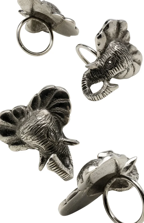 Keittiö Ja Astiat | Jalalliset Koriste-Esineet>KARE Design Happy Elephants Elefantti Servettirenkaat (4/Setti)
