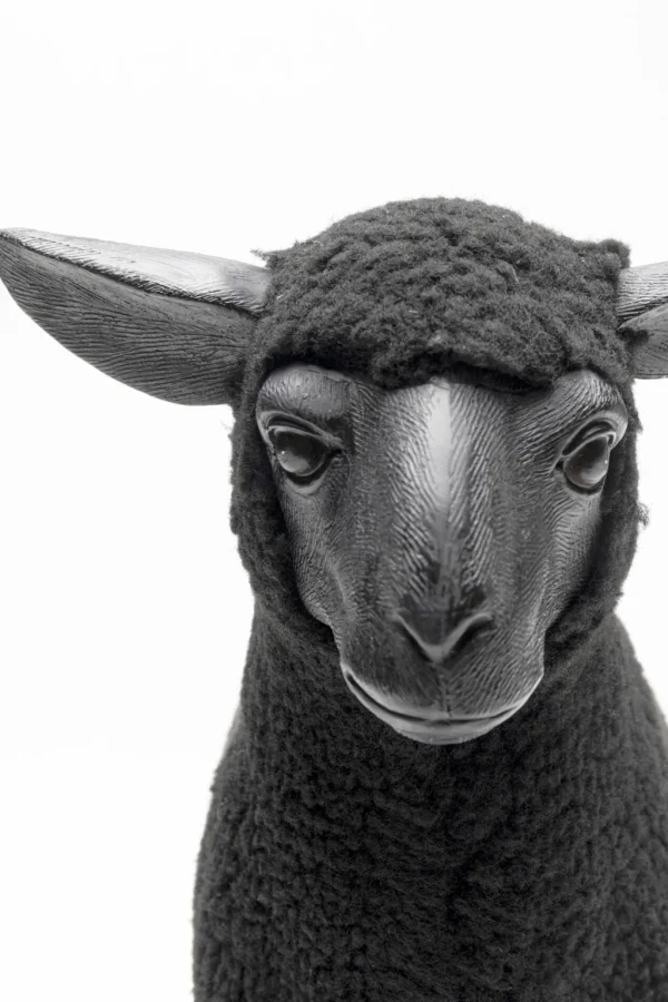 Koriste-Esineet>KARE Design Happy Sheep Wool Lammas Koriste-esine Musta 37cm