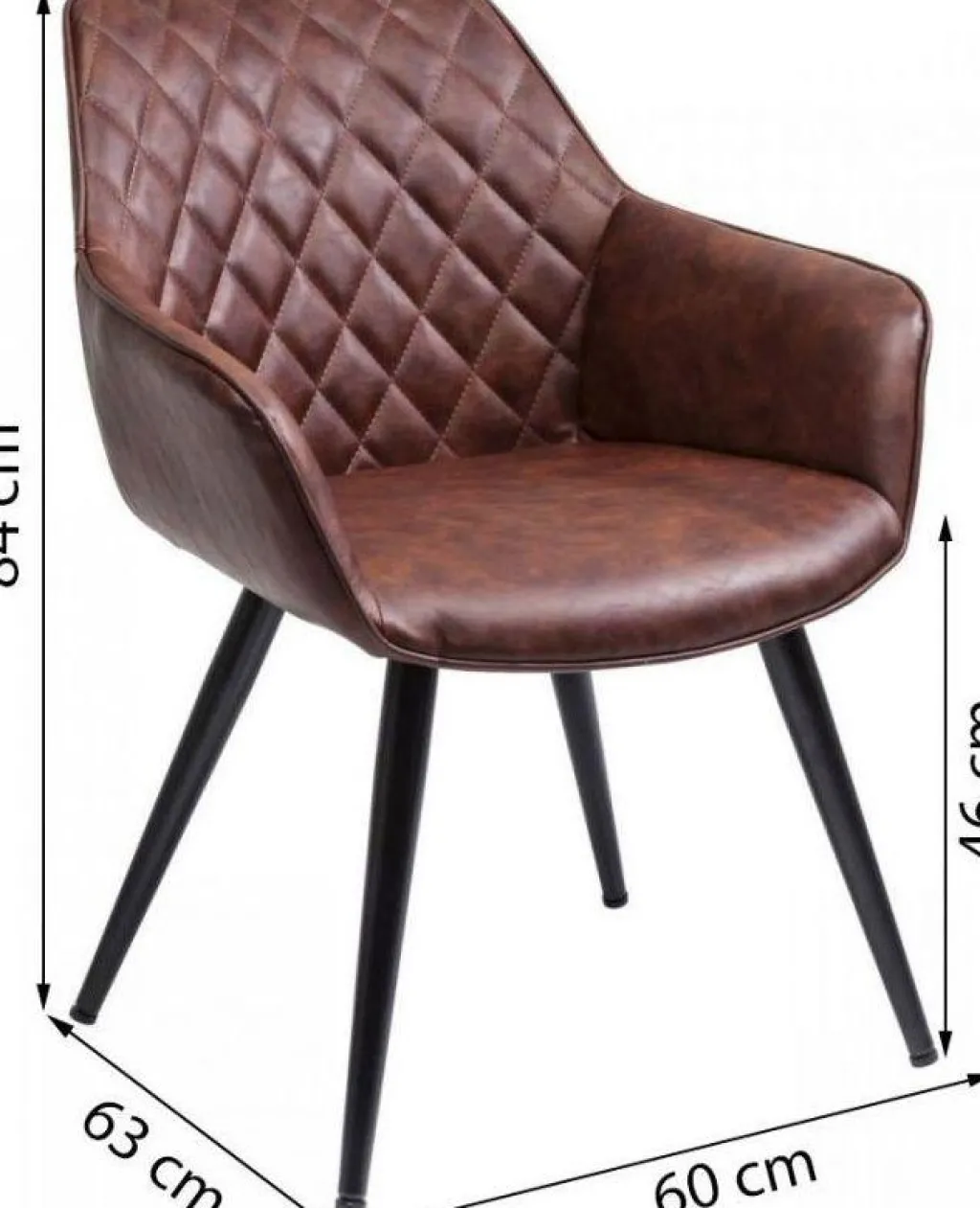 harry_tuoli_ksinojilla_ruskea_4.webp Tuolit>KARE Design Harry Tuoli Käsinojilla, Ruskea
