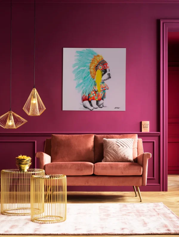 Taulut | Olohuone>KARE Design Headdress Dog Koira Canvastaulu 80x80cm