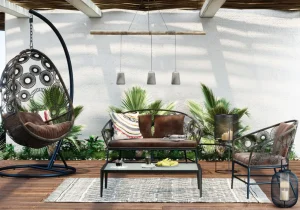 Nojatuolit>KARE Design Ibiza Brown Roikkuva Tuoli, Ruskea