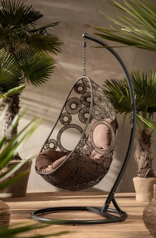 Nojatuolit>KARE Design Ibiza Brown Roikkuva Tuoli, Ruskea