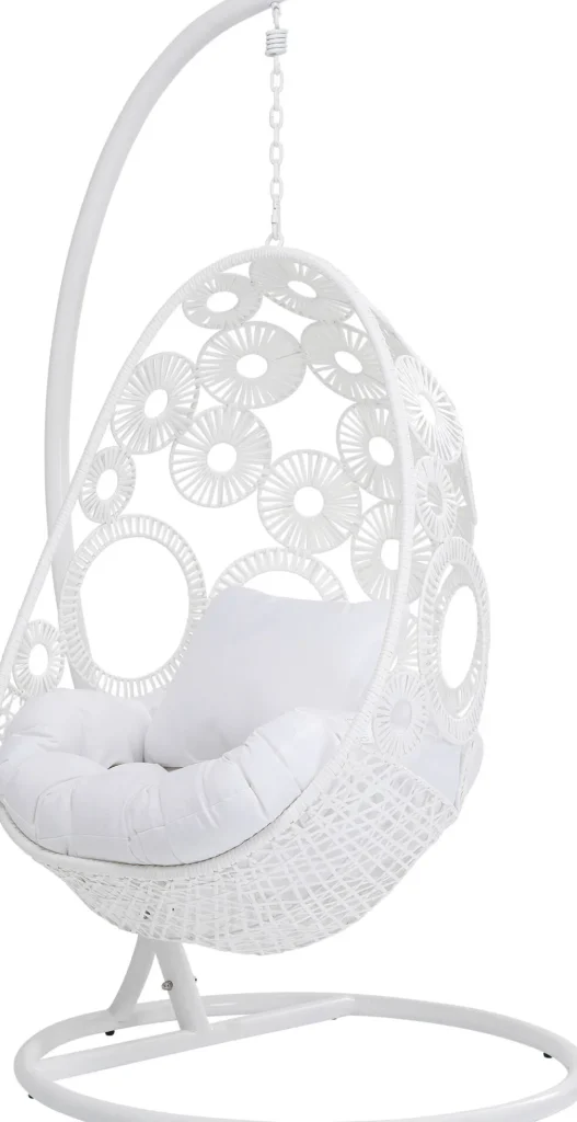 Nojatuolit>KARE Design Ibiza Roikkuva Tuoli, Ulkokaluste, Valkoinen