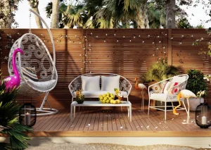 Nojatuolit>KARE Design Ibiza Roikkuva Tuoli, Ulkokaluste, Valkoinen
