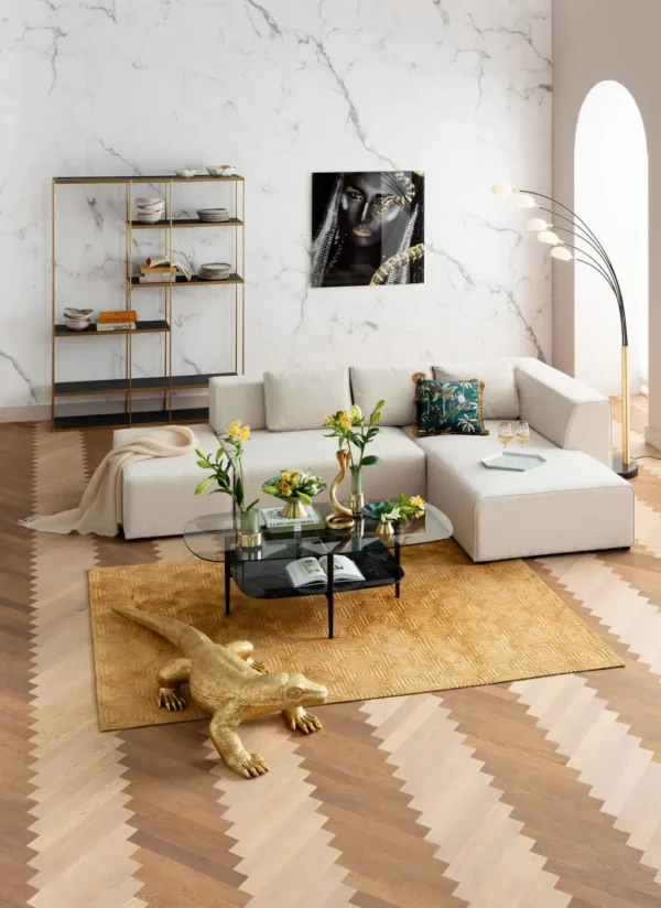 Olohuone | Kulmasohvat>KARE Design Infinity Ottomane Kulmasohva - Kermanvärinen, Oikea
