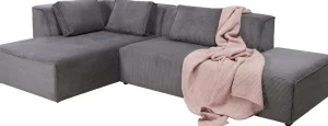 Kulmasohvat>KARE Design Infinity Ottomane Kulmasohva, Vakosametti, Harmaa, Vasen