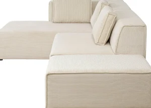 Olohuone | Kulmasohvat>KARE Design Infinity Ottomane Kulmasohva, Vakosametti, Kerma, Vasen
