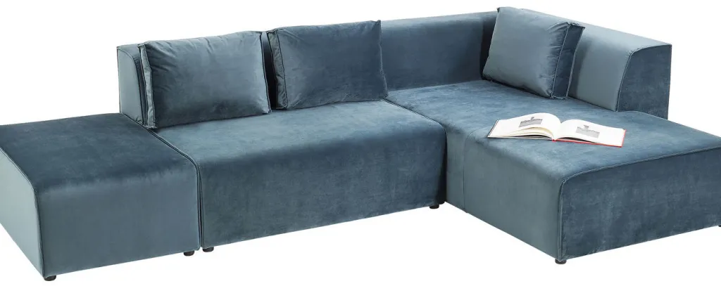infinity_velvet_kulmasohva_ocean_oikea_10.webp Sohvat | Moduulisohvat>KARE Design Infinity Velvet Kulmasohva, Ocean, Oikea