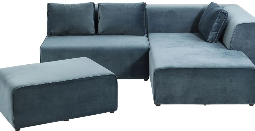 infinity_velvet_kulmasohva_ocean_oikea_3.webp Sohvat | Moduulisohvat>KARE Design Infinity Velvet Kulmasohva, Ocean, Oikea