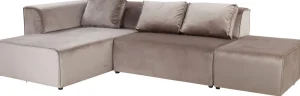 Olohuone | Kulmasohvat>KARE Design Infinity Velvet Kulmasohva, Taupe, Vasen