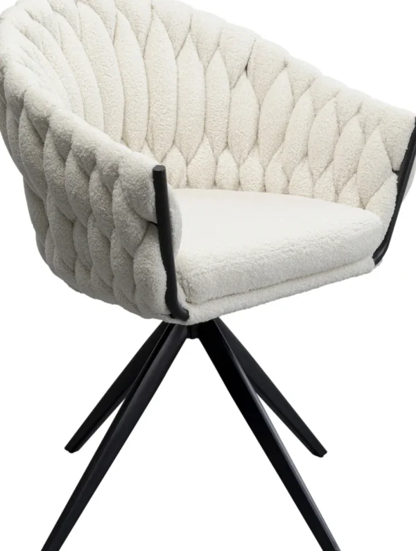 Tuolit>KARE Design Knot Boucle Kääntyvä Tuoli Käsinojilla
