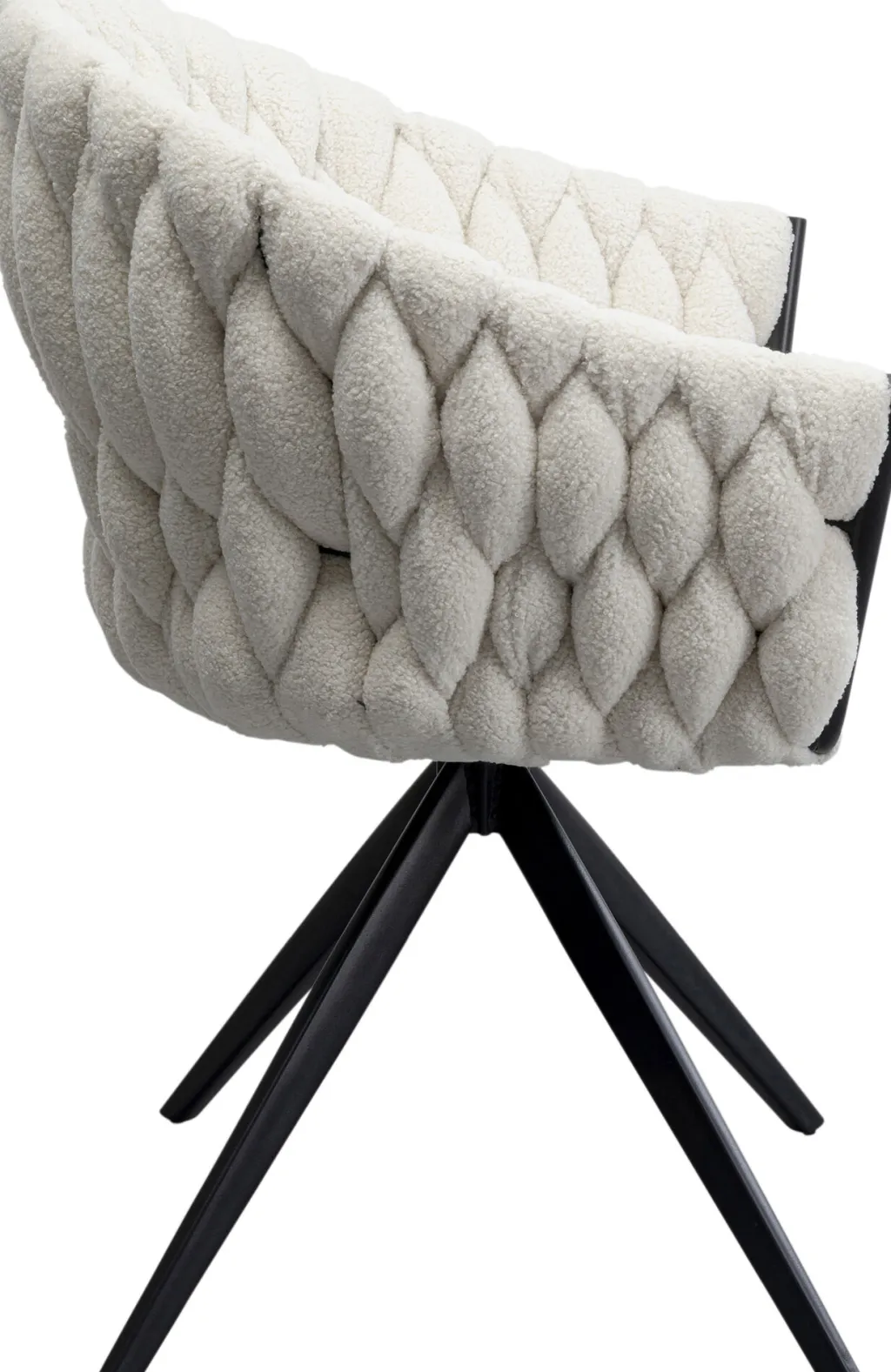 knot_boucle_kntyv_tuoli_ksinojilla_1.webp Tuolit>KARE Design Knot Boucle Kääntyvä Tuoli Käsinojilla