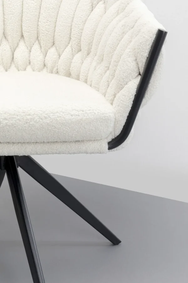 Tuolit>KARE Design Knot Boucle Kääntyvä Tuoli Käsinojilla
