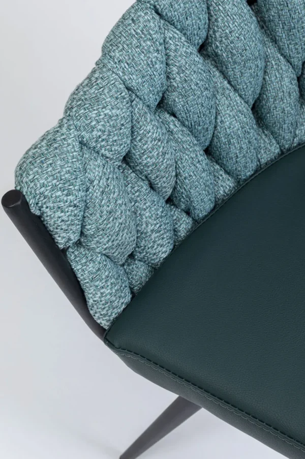 Tuolit>KARE Design Knot Tuoli Käsinojilla, Sinivihreä