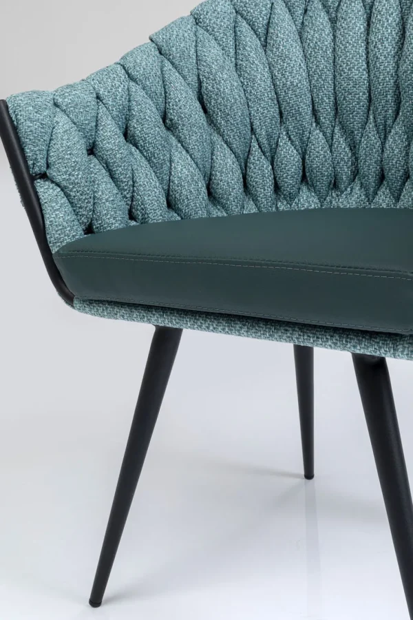 Tuolit>KARE Design Knot Tuoli Käsinojilla, Sinivihreä